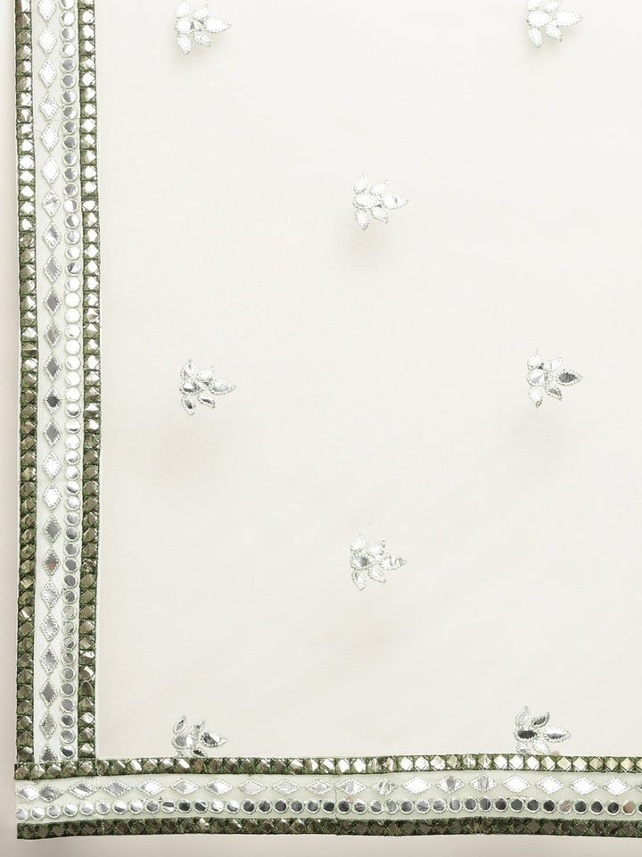 Neerus Green net embellished lehenga set - back view