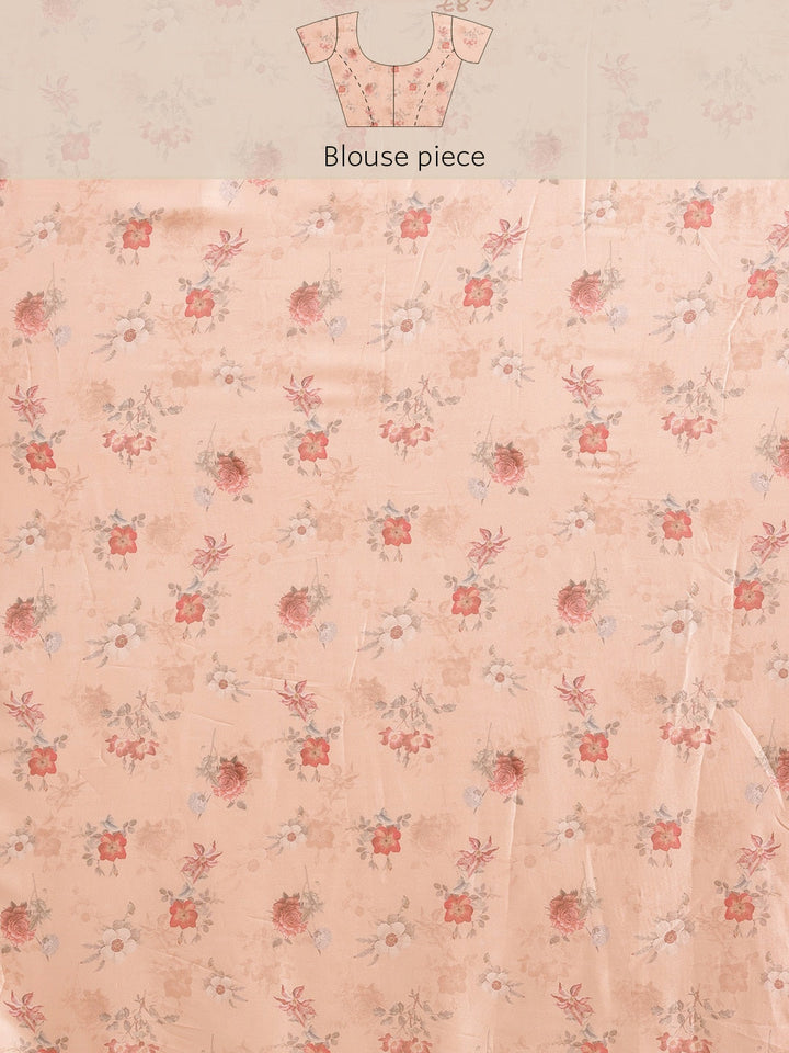 Neerus Orange Organza Saree - detail view 3
