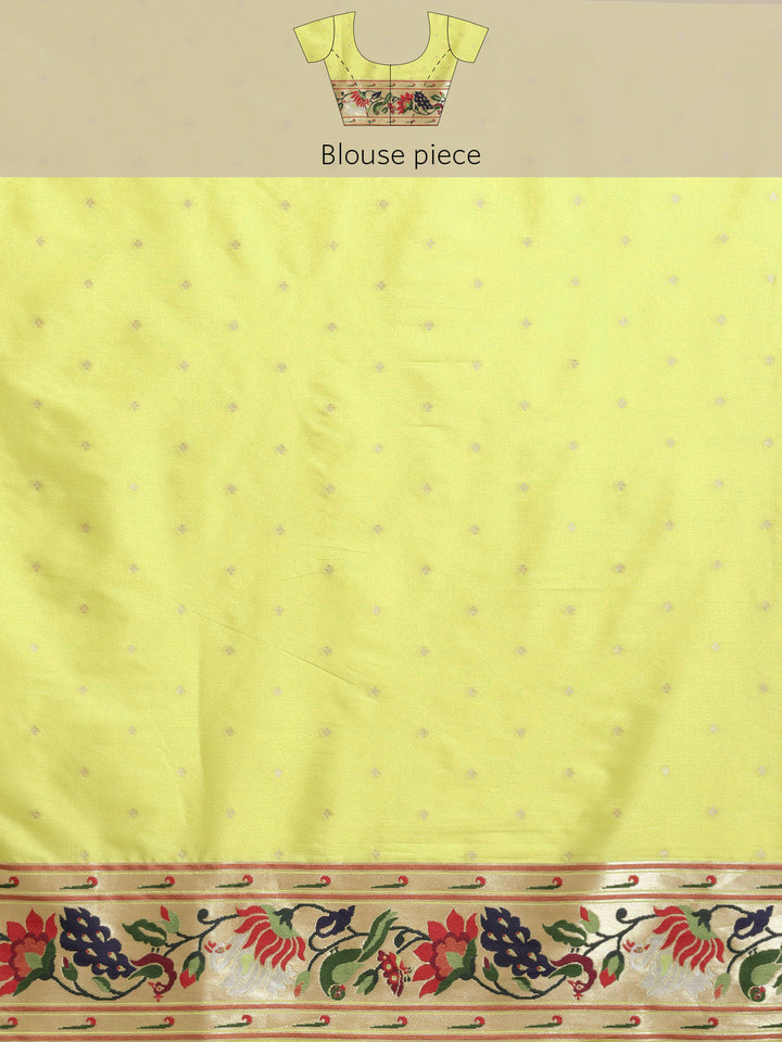 Neerus Green Banarasi woven saree - detail view 3