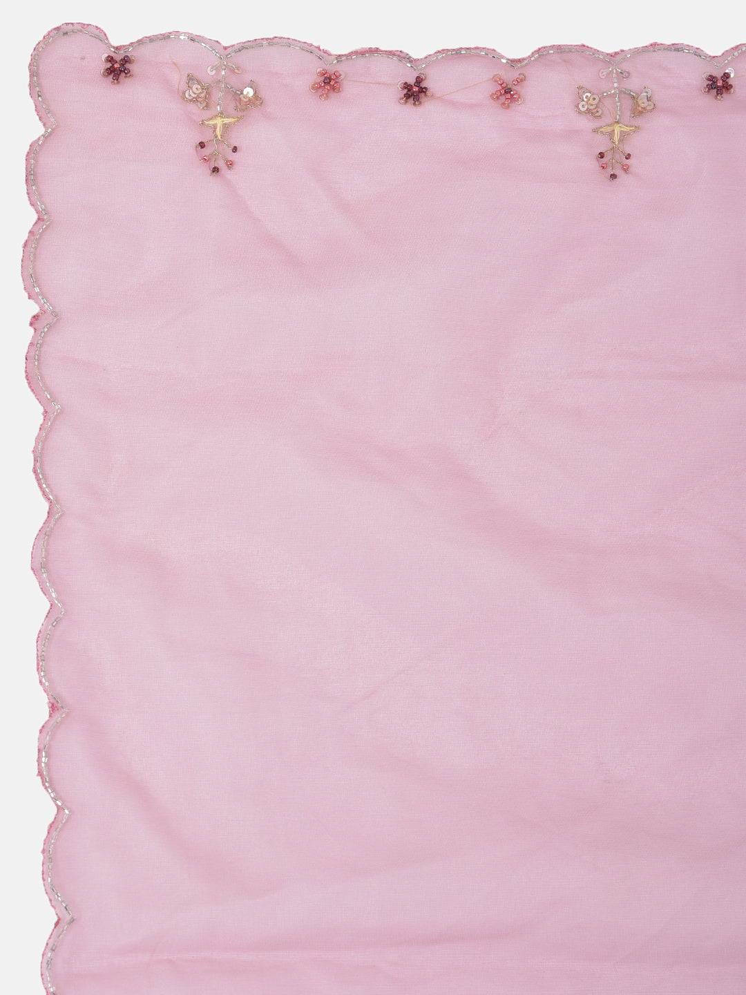 Neerus Purple embroidered sharara set kurta with dupatta - detail view 2