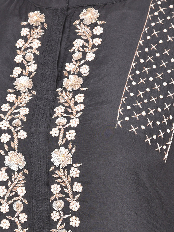 Neerus Black embellished suit set - detail view 2