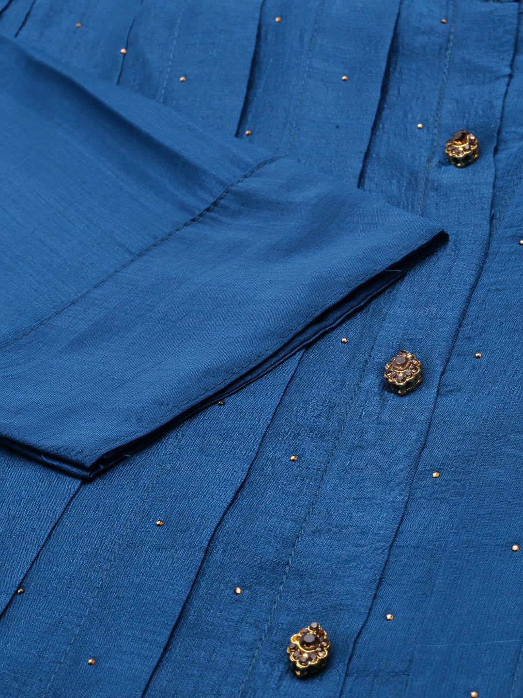 Neerus Blue printed anarkali kurta - detail view 2