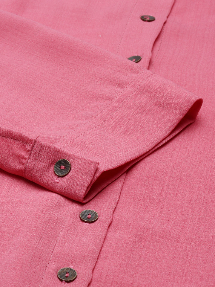 Neerus Orange rayon solid kurta - detail view 4