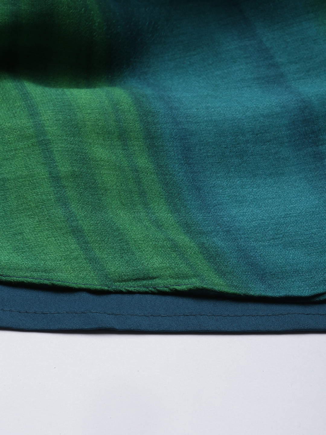 Neerus Green silk straight kurta - detail view 4