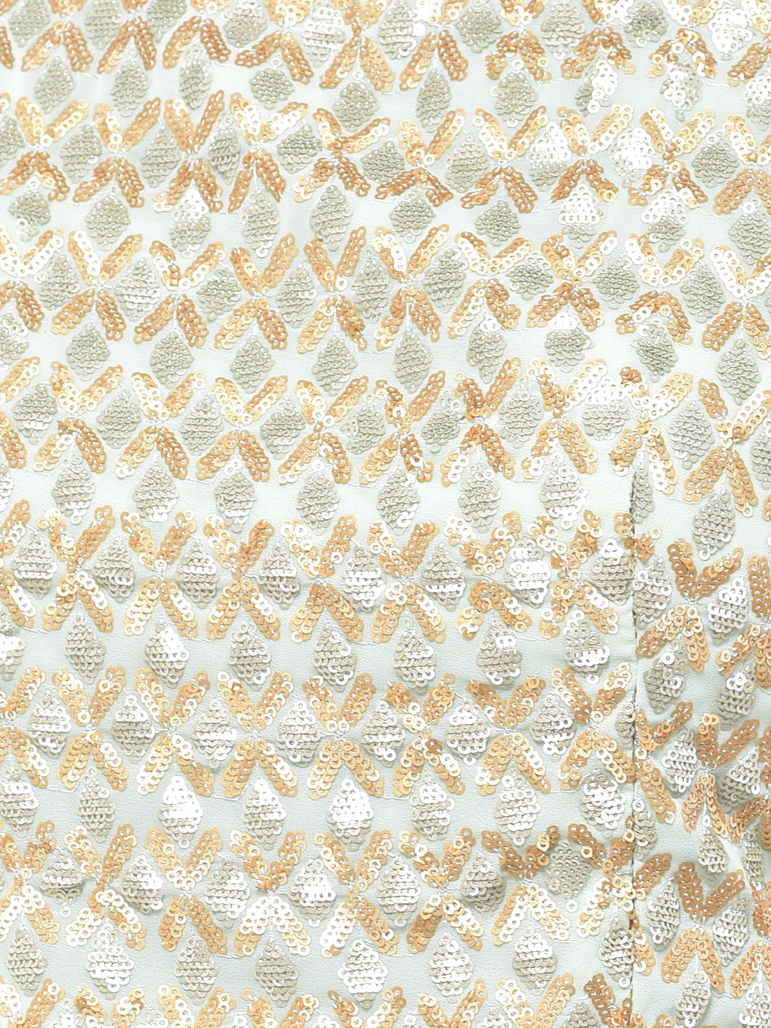 Neerus Blue embellished kurta set with palazzo and shrug - detail view 3