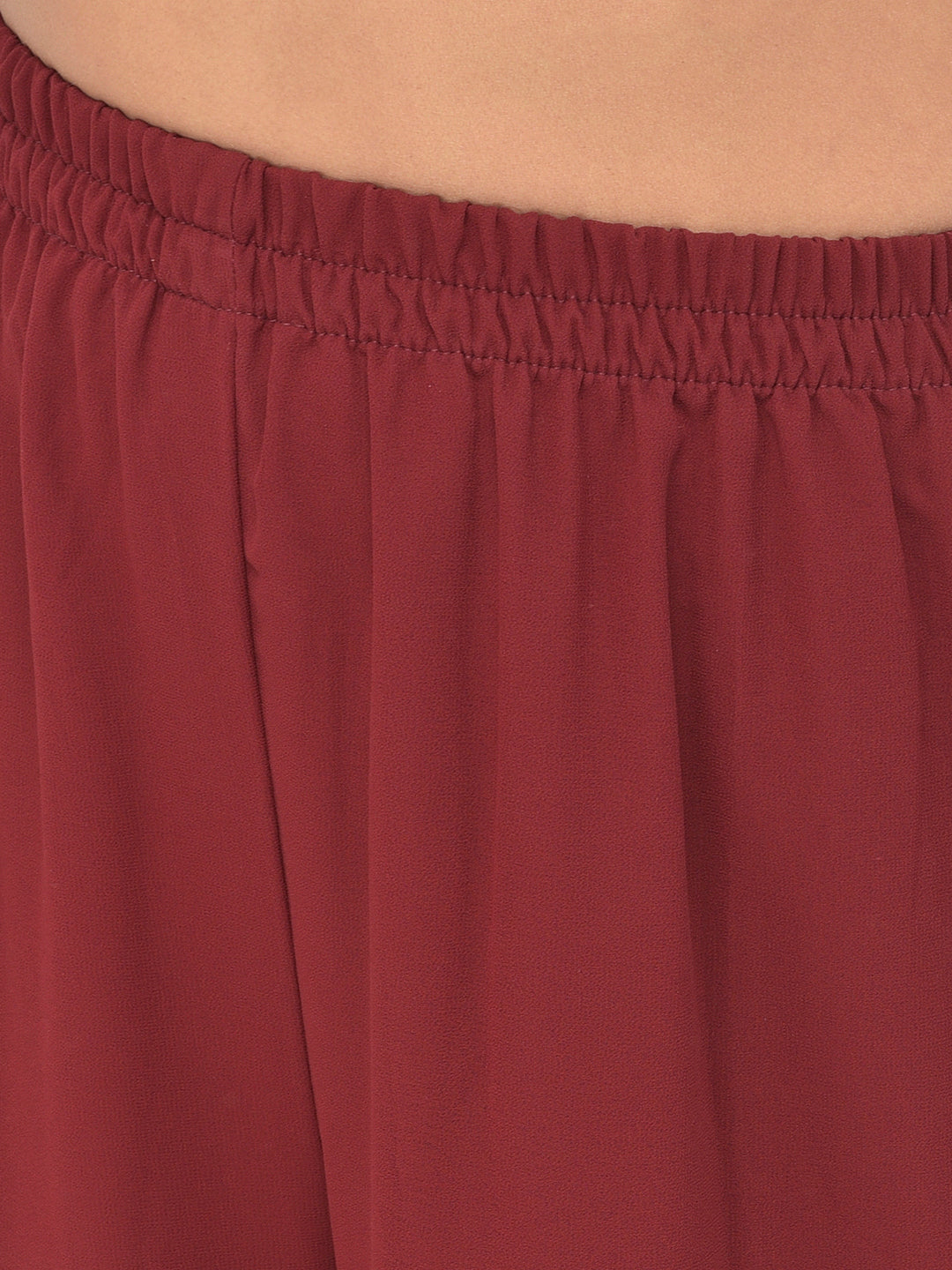Neerus Maroon georgette embellished co-ord set - detail view 14