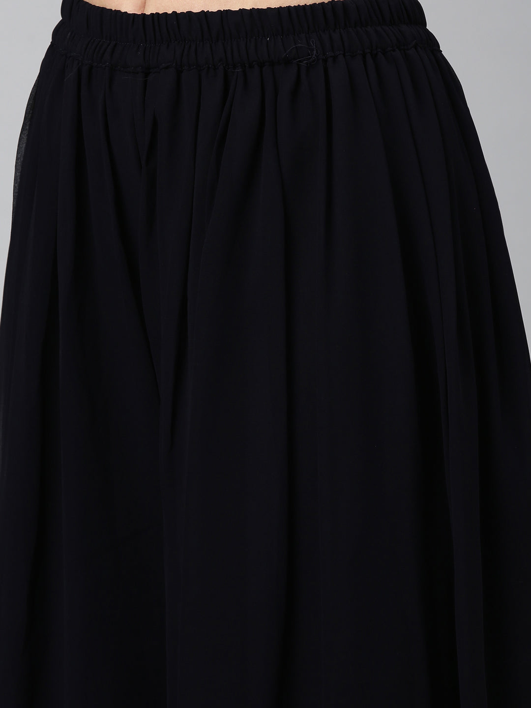 Neerus Black georgette embellished kurta set - detail view 3
