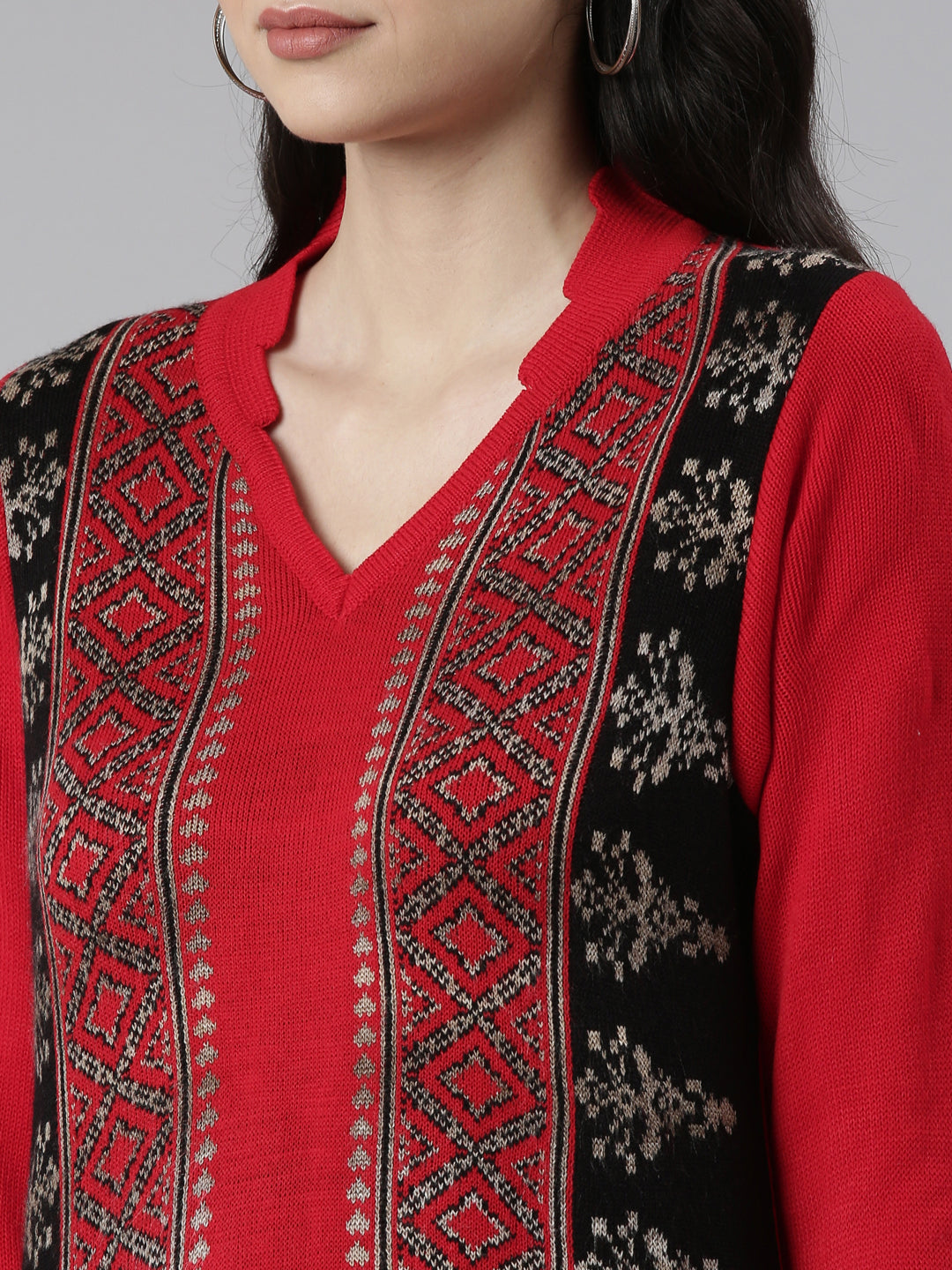 Neerus Multi cotton printed straight kurta - detail view 1