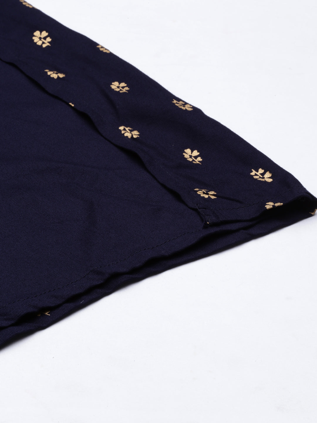Neerus Blue polyester solid palazzo bottom - detail view 4