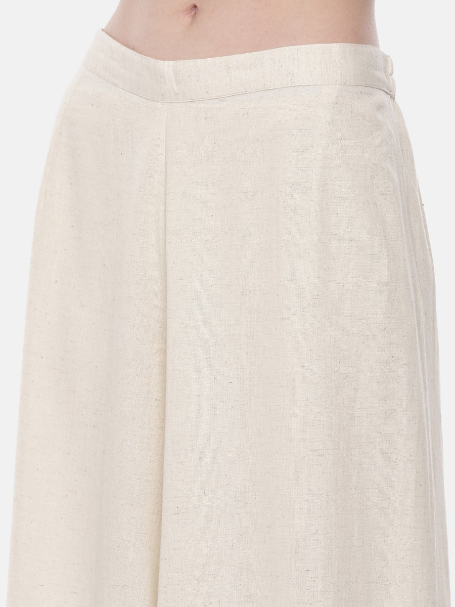 Neerus White embellished flared kurta - detail view 4