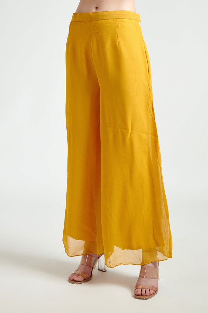 Neerus Yellow Georgette Printed Anarkali Suit Set - detail view 3