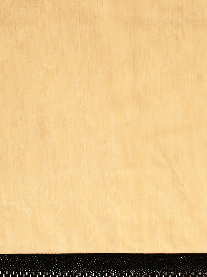 Neerus Gold crepe embellished saree with blouse - detail view 3