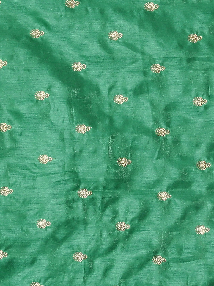 Neerus Blue crepe embellished saree with blouse - detail view 3