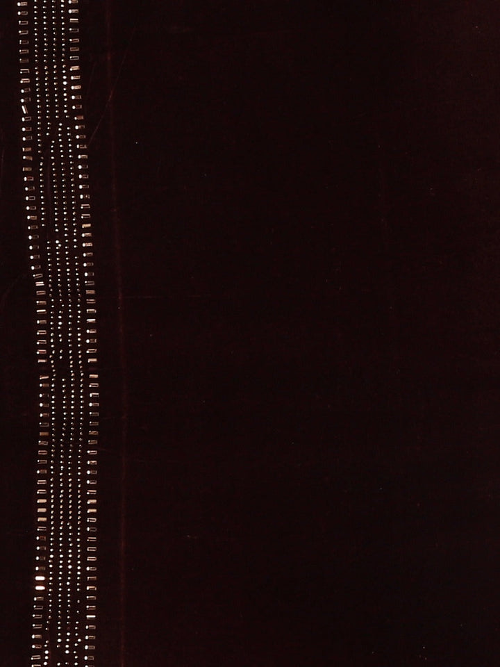 Neerus Orange georgette woven saree - detail view 3