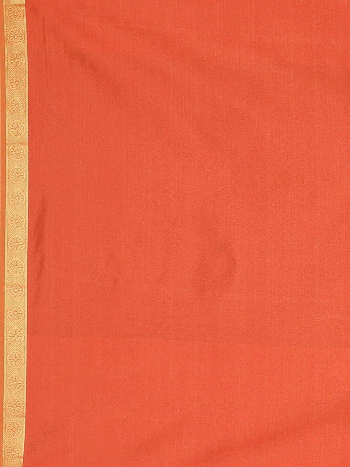 Neerus Yellow silk woven saree - detail view 3