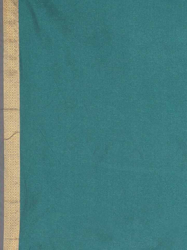 Neerus Orange silk woven saree - detail view 3