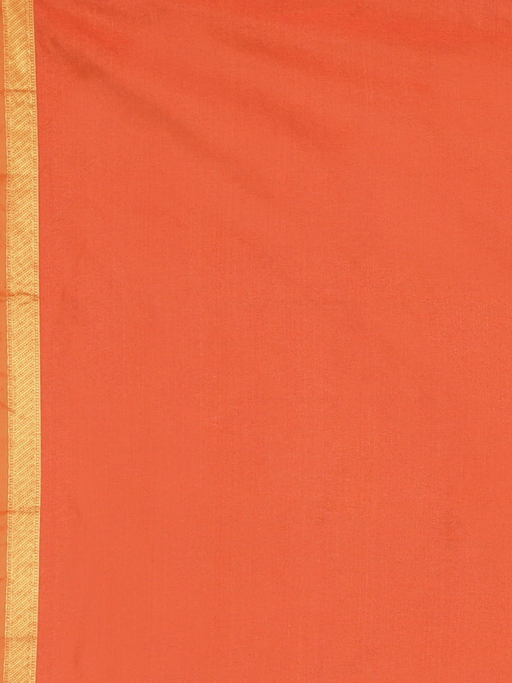 Neerus Yellow silk woven saree - detail view 3