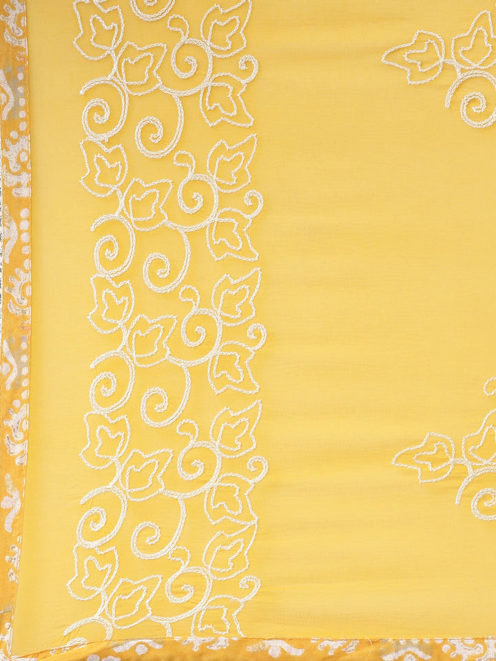 Neerus Yellow printed maxi dress - detail view 2