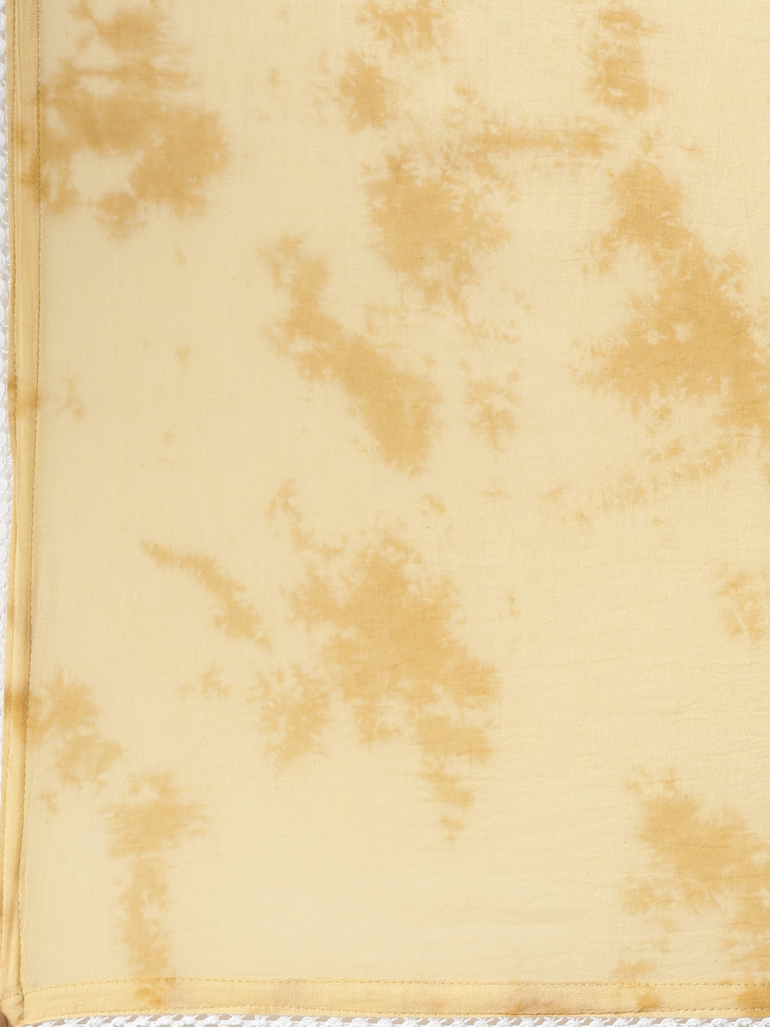 Neerus Yellow printed straight kurta set with trouser and dupatta - detail view 5
