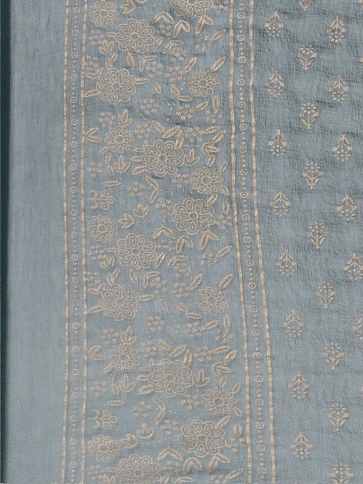 Neerus Green rayon printed suit set - detail view 2