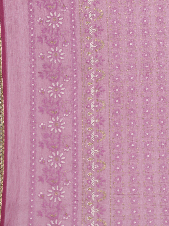 Neerus Purple georgette mirror work suit set - detail view 4