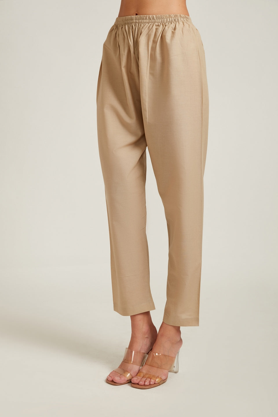 Neerus Beige Chanderi woven suit set - detail view 3