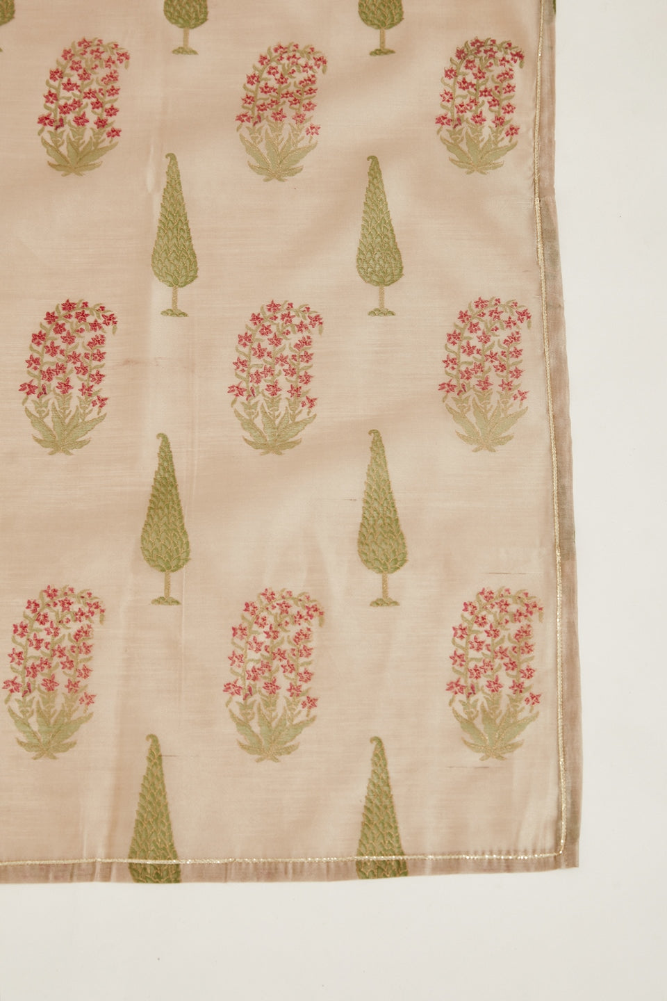 Neerus Beige Chanderi woven suit set - detail view 5
