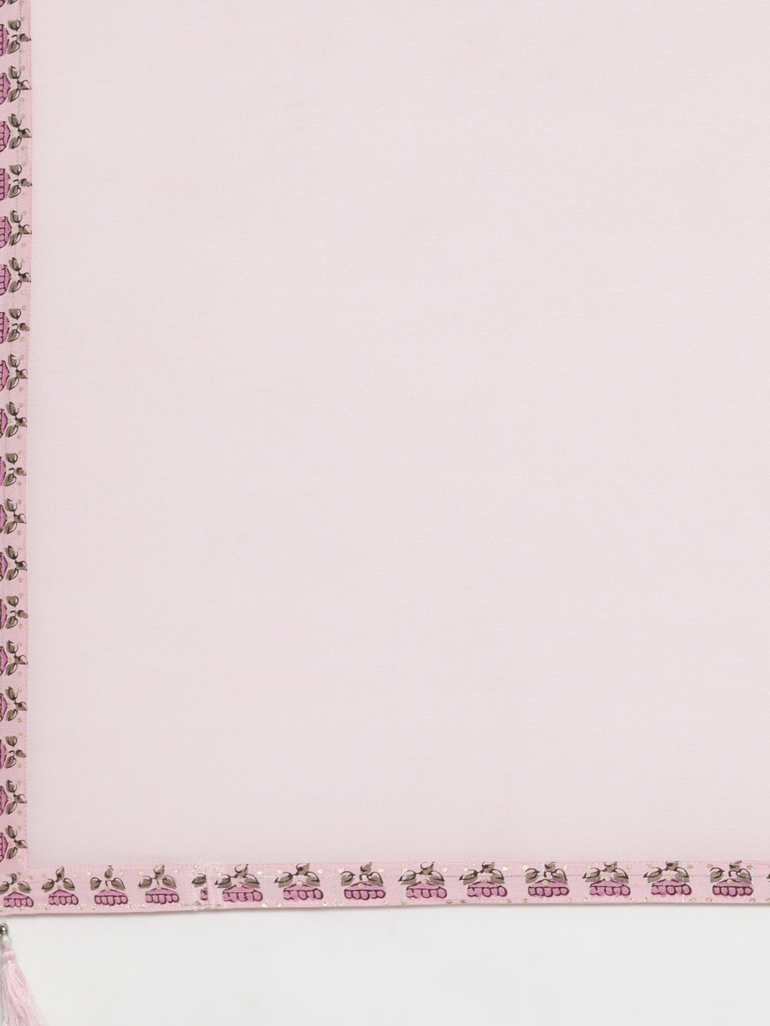 Neerus Pink Viscose Rayon Printed Kurta Set with Trouser and Dupatta - detail view 3