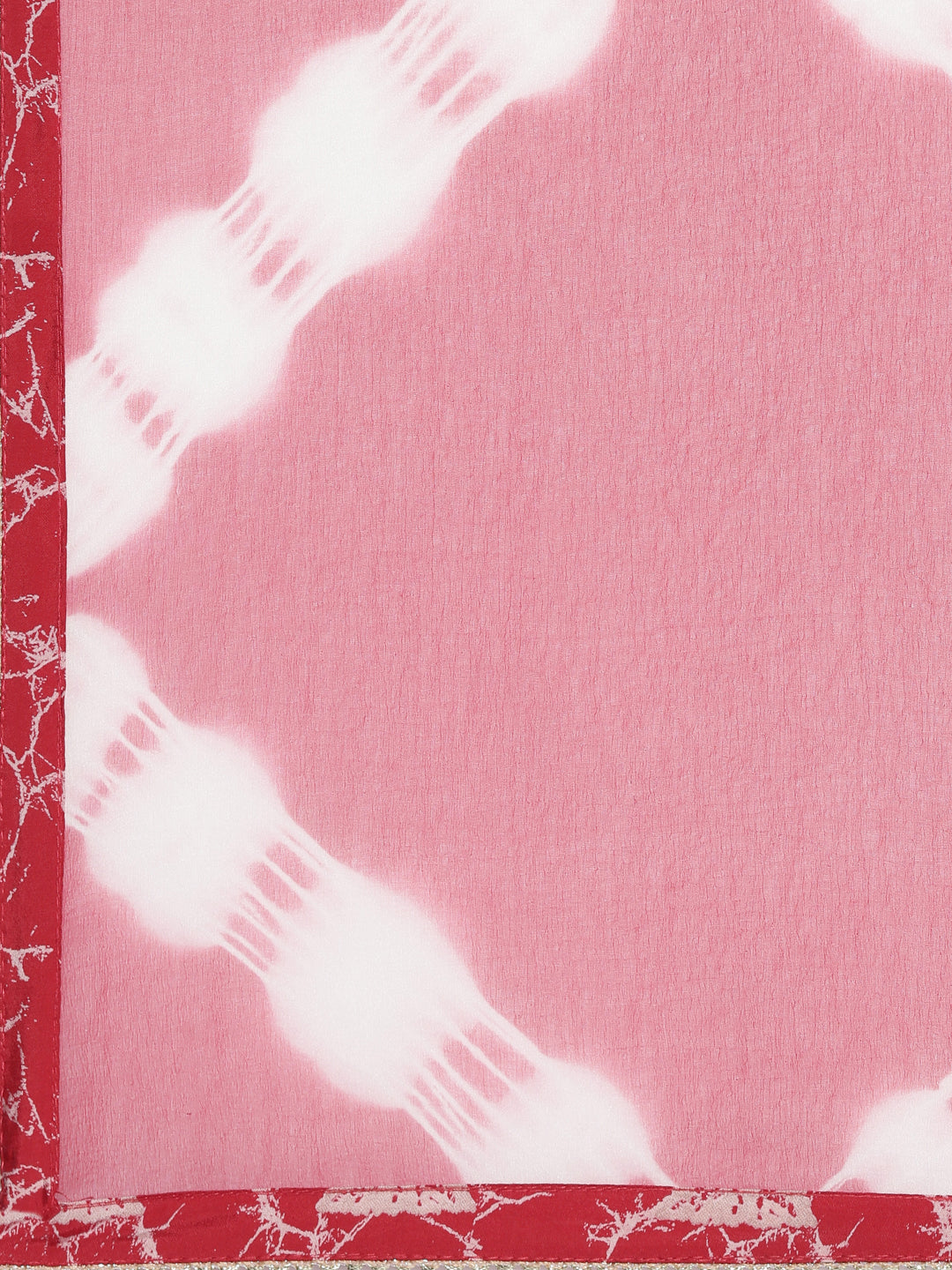 Neerus Pink printed kurta set with trouser and dupatta - detail view 4