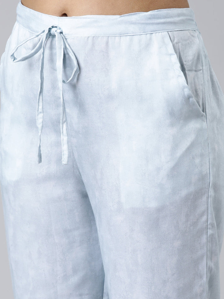 Neerus Green Chanderi Cotton Printed Kurta Set - detail view 3