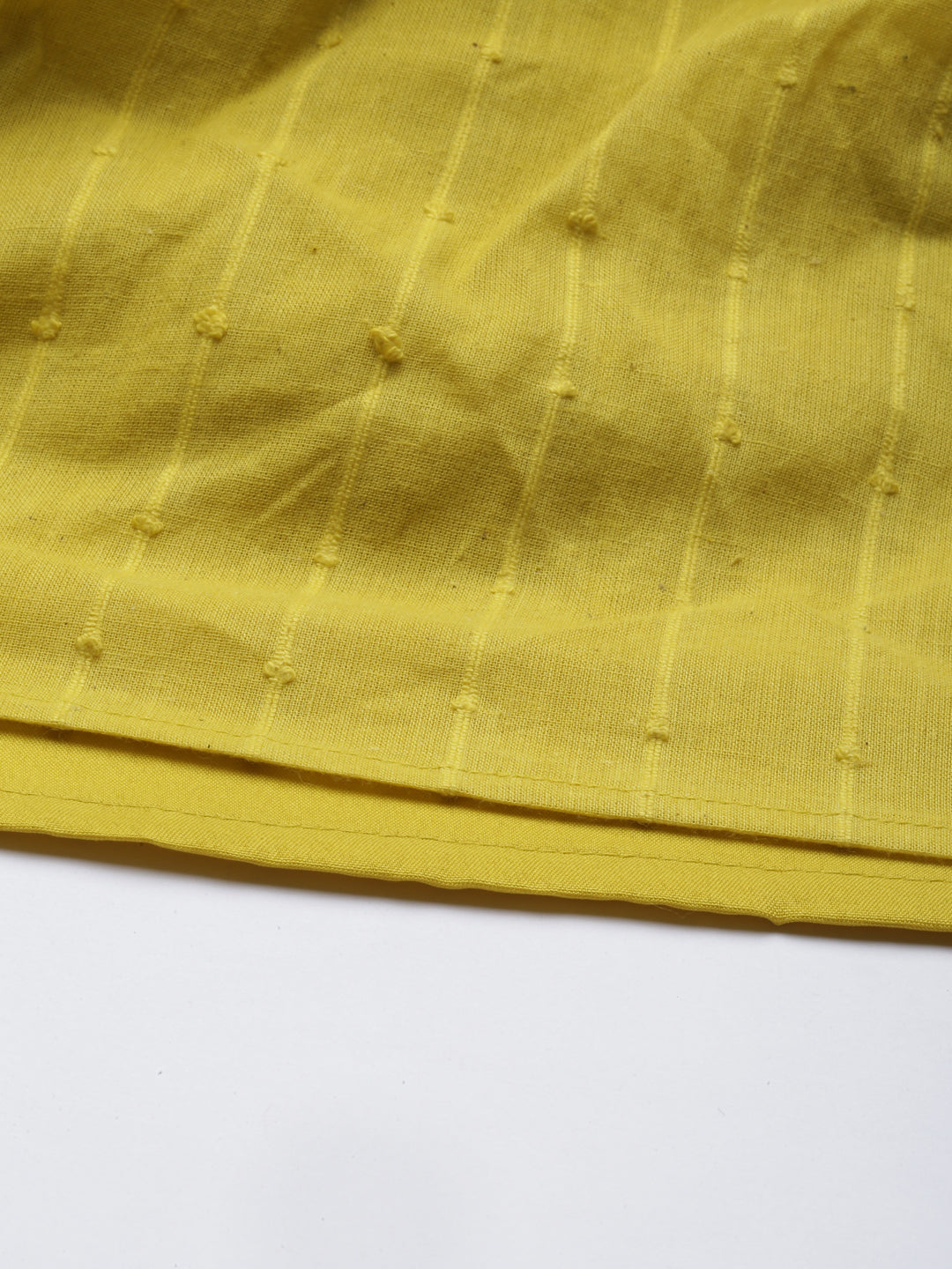 Neerus Yellow cotton maxi dress - detail view 5