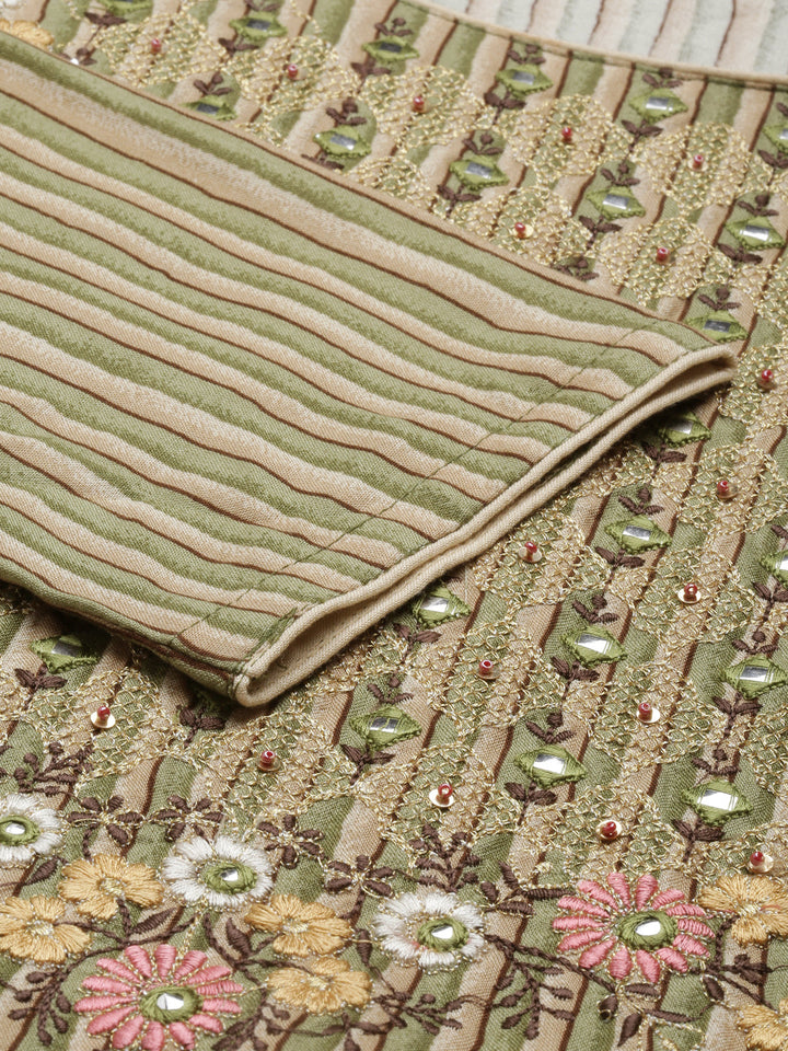 Neerus Green rayon straight kurti - detail view 11