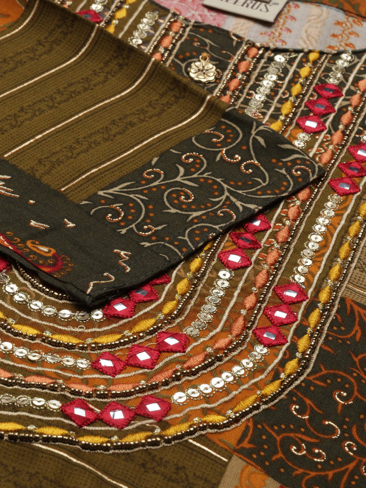 Neerus Multi rayon printed kurti - detail view 3