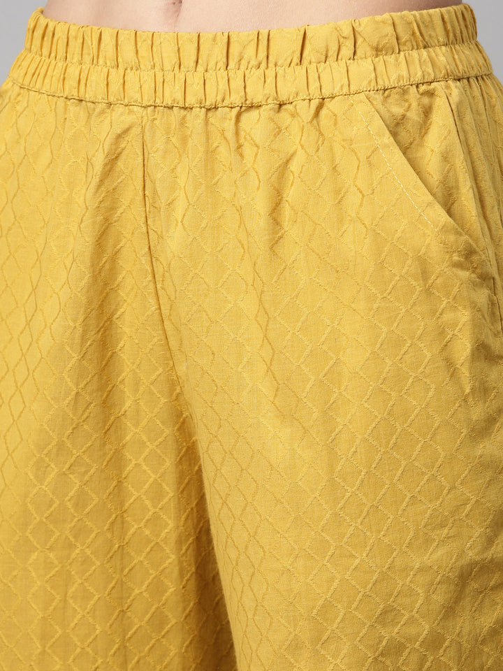 Neerus Blue cotton solid kurti - detail view 6