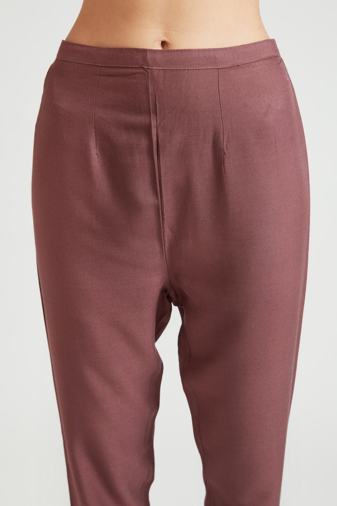 Neerus Maroon cotton chikankari suit set - detail view 4