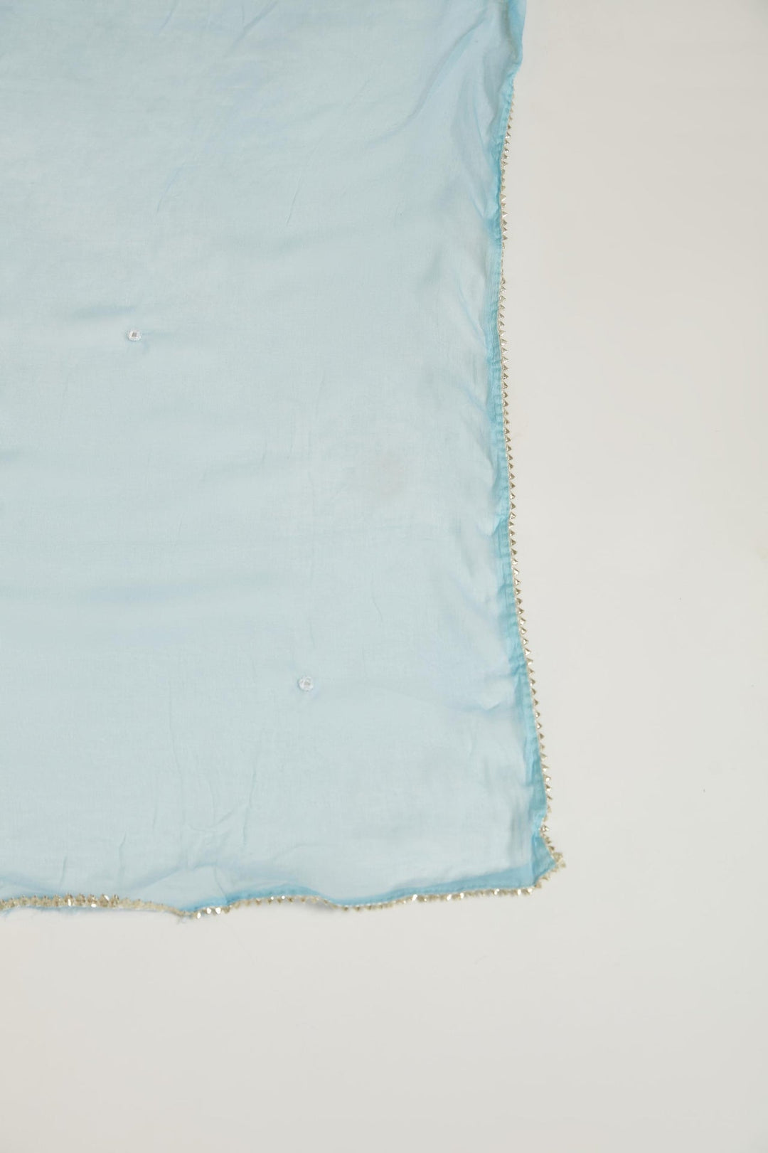 Neerus Blue cotton printed kurta set - detail view 3