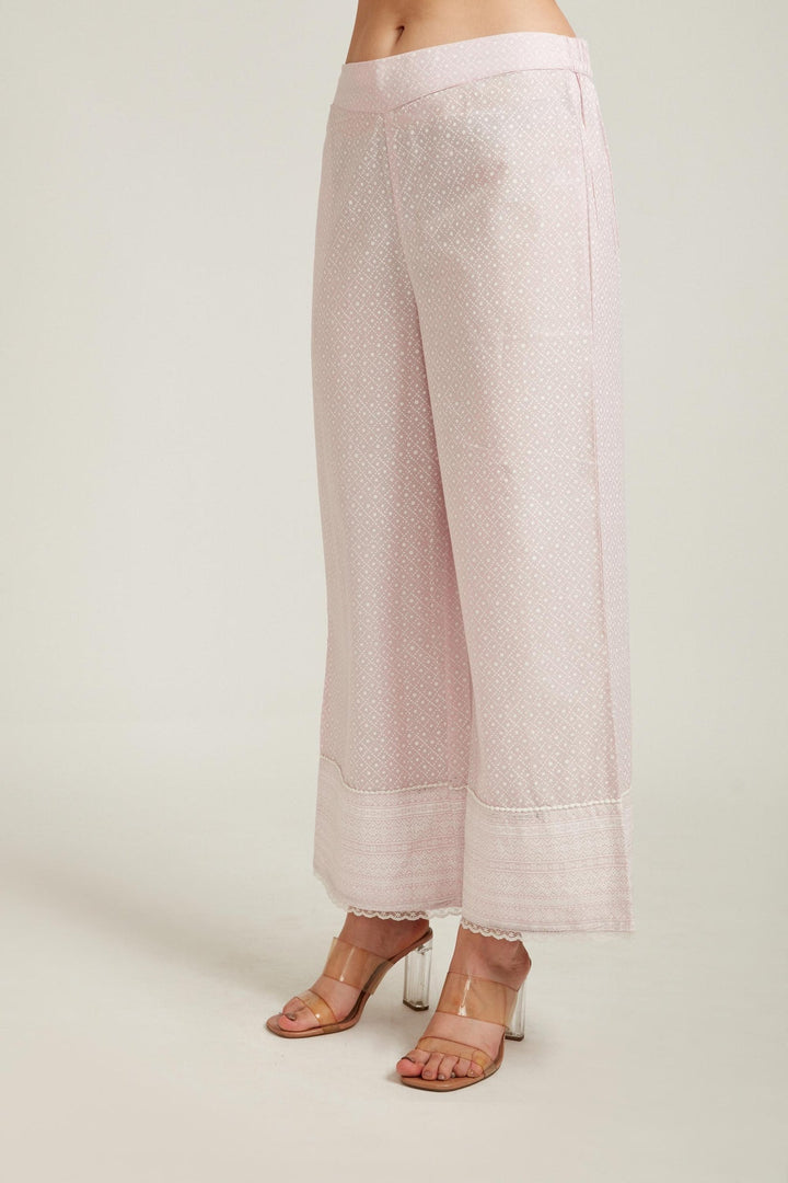 Neerus Pink cotton printed kurta set - detail view 2
