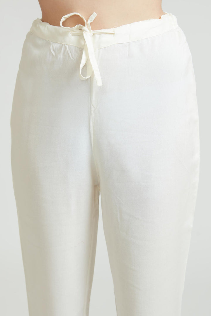 Neerus Blue cotton kurta set - detail view 1
