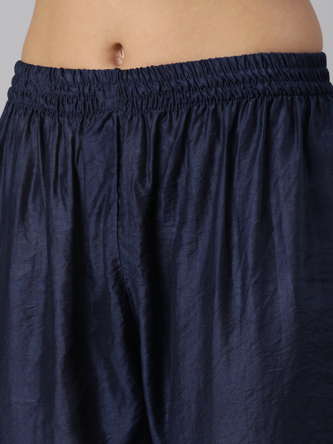 Neerus Blue cotton printed straight suit set - detail view 3
