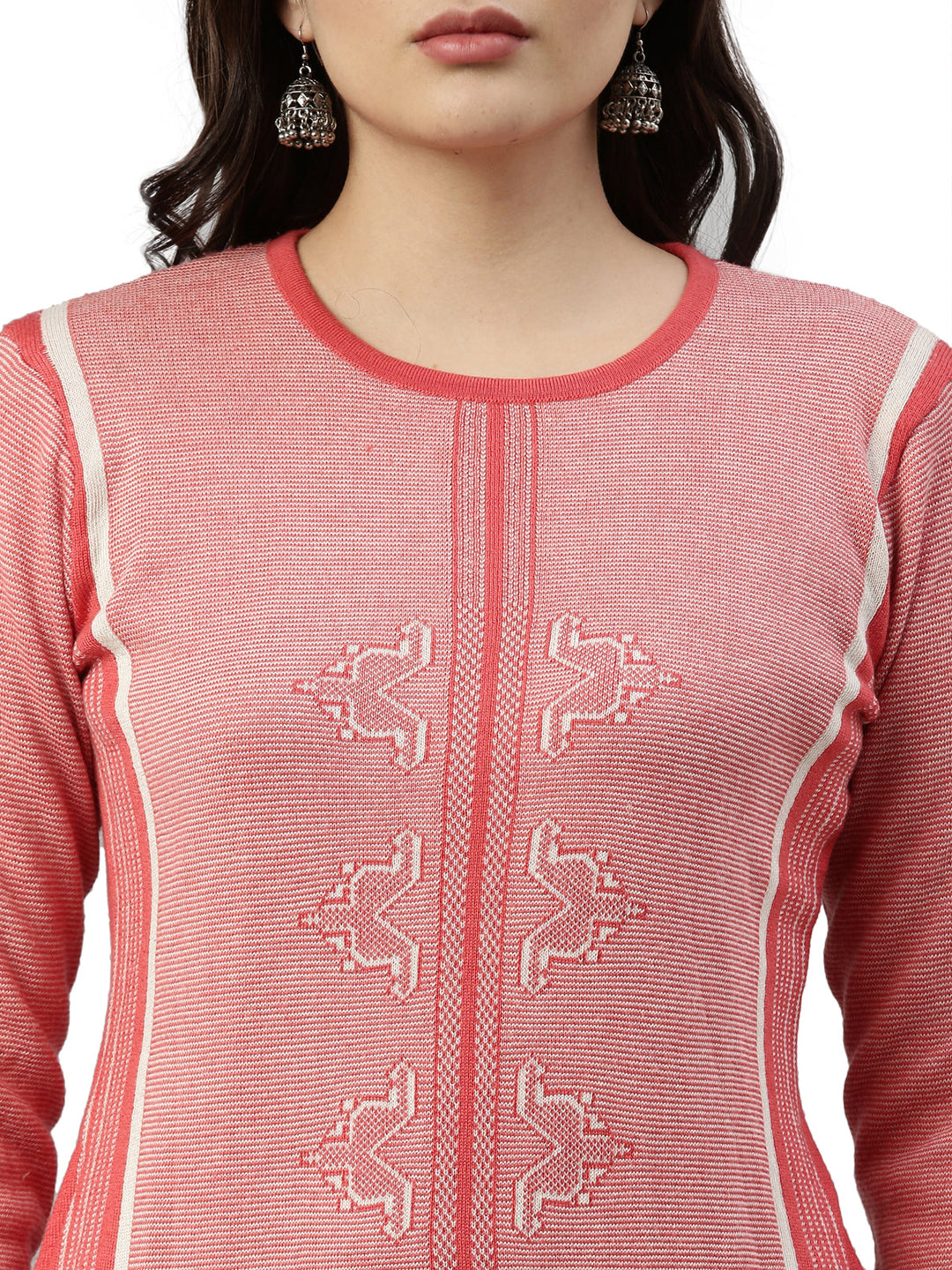 Neerus Woven acrylic kurti - detail view 1