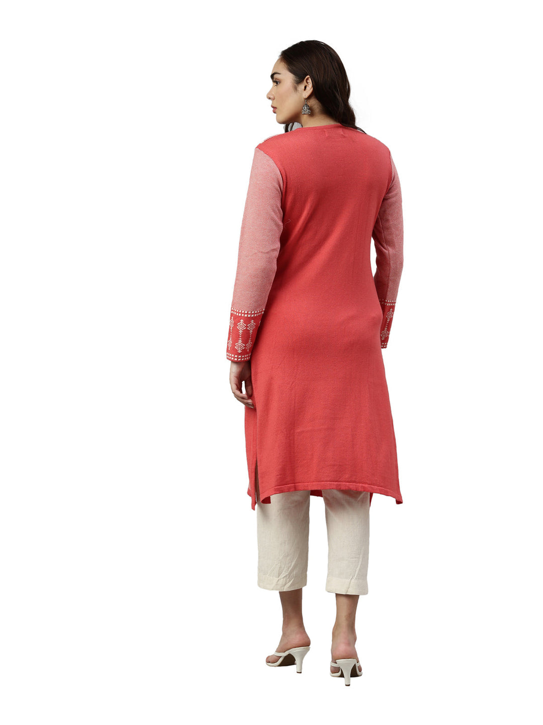 Neerus Woven acrylic kurti - side view