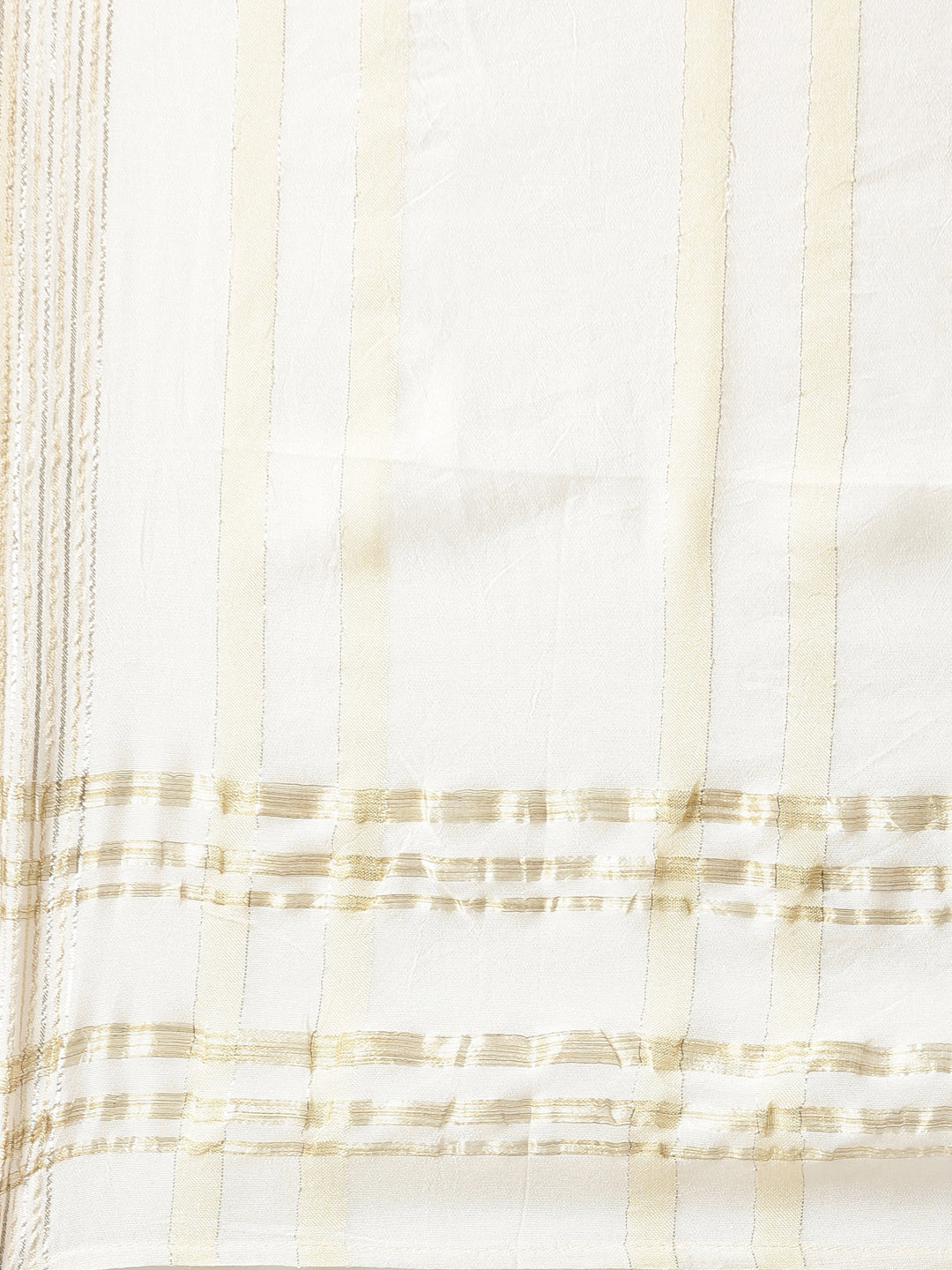 Neerus Green cotton printed kurta set with palazzo and dupatta - detail view 3