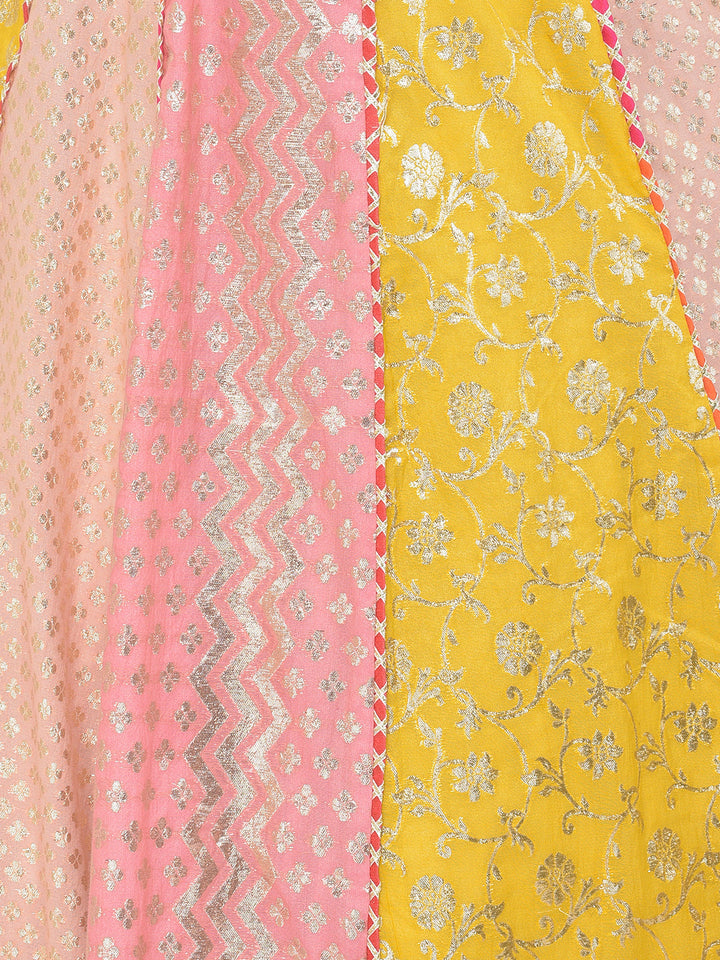 Neerus Multi Banarasi Mirror Work Lehenga Choli - detail view 2