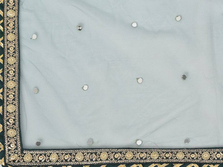 Neerus Green net embellished lehenga choli - detail view 2