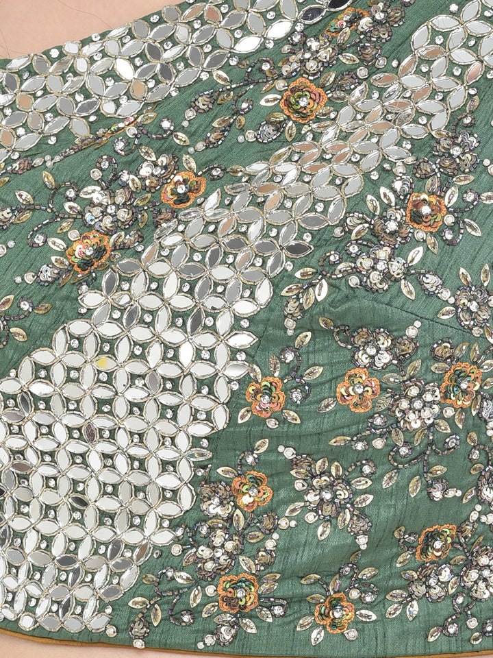 Neerus Multi georgette embellished lehenga choli set - detail view 4