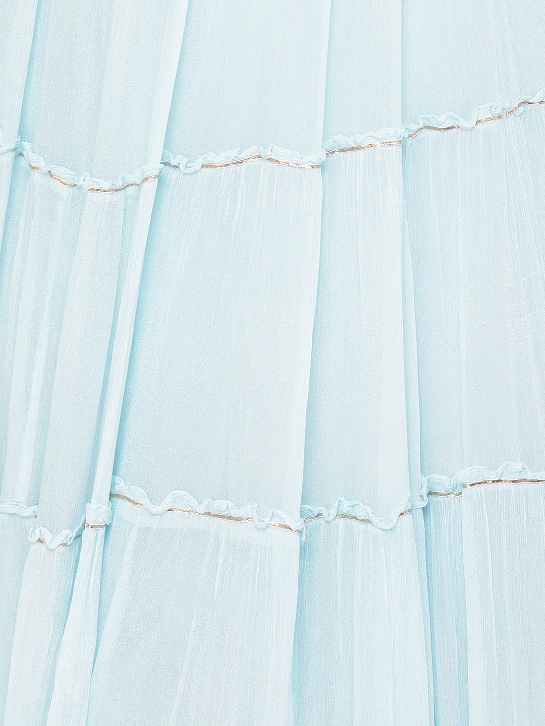 Neerus Blue georgette embellished lehenga choli set - detail view 2