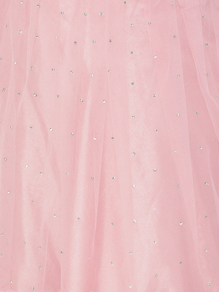 Neerus Pink net embellished lehenga choli set - detail view 19