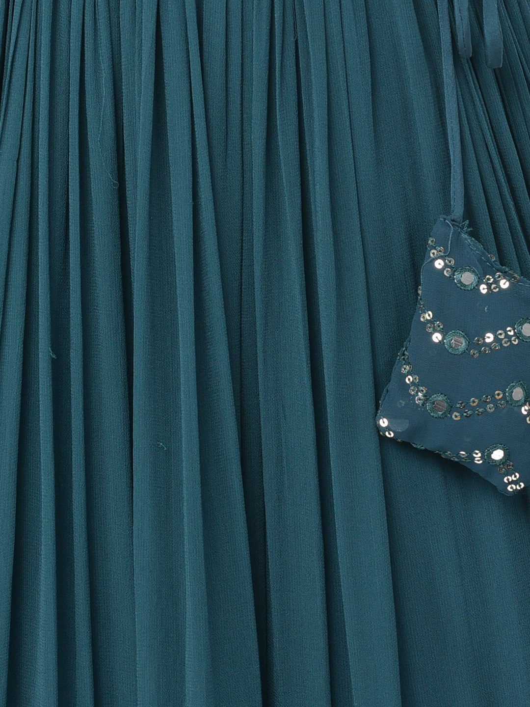 Neerus Blue Georgette Embellished Lehenga Choli - detail view 5