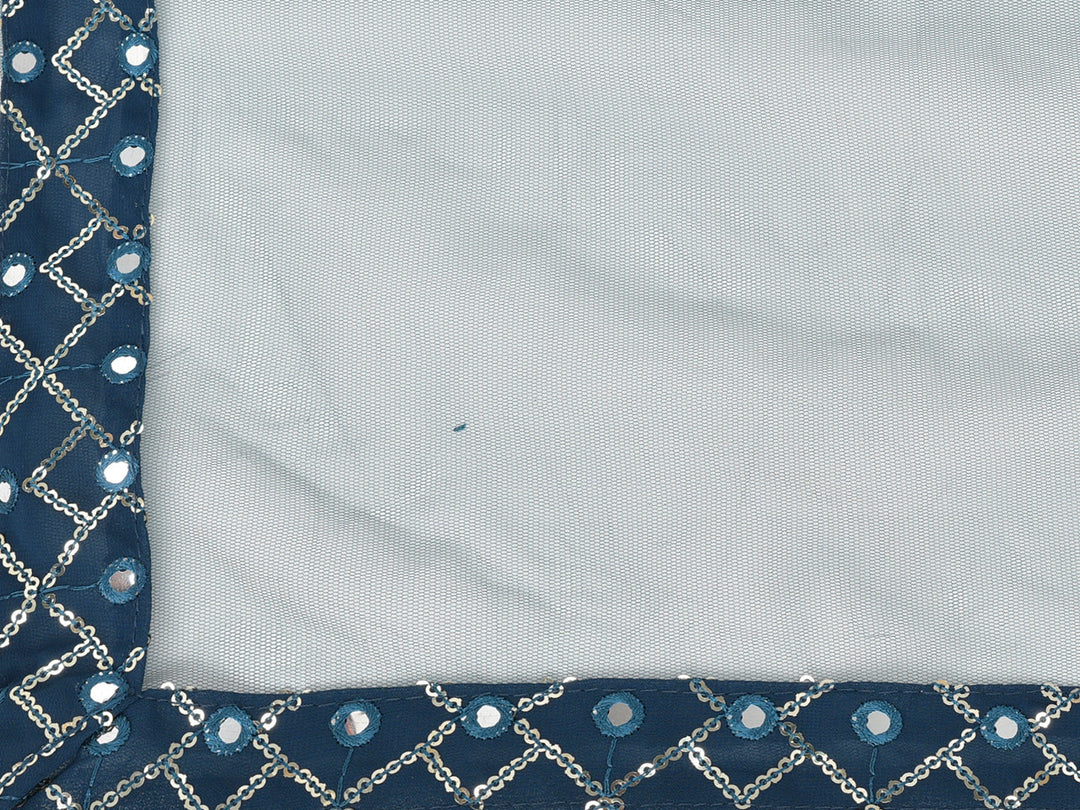 Neerus Blue Georgette Embellished Kurta Set - detail view 12