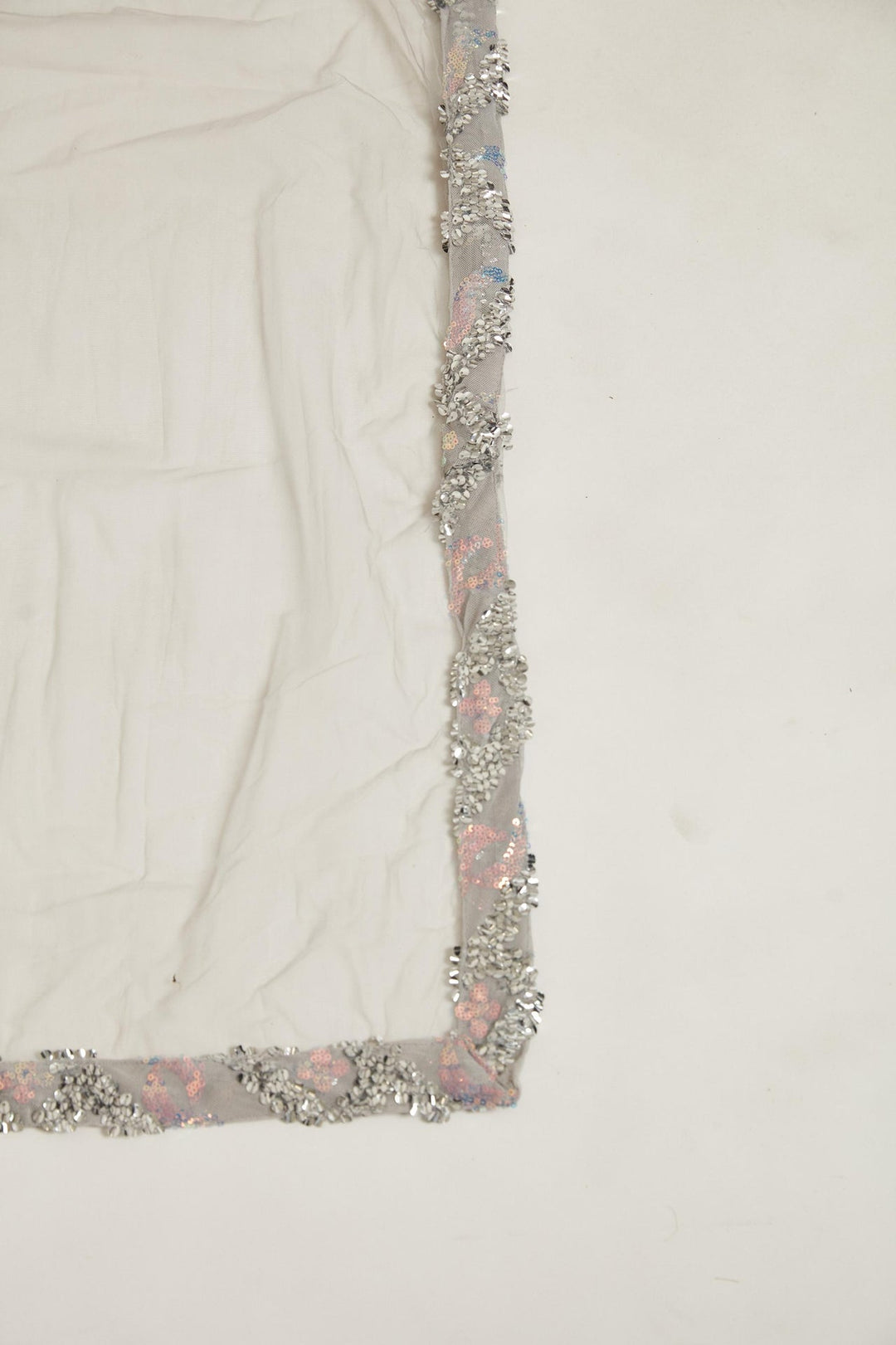 Neerus Grey net embellished lehenga choli set - detail view 4
